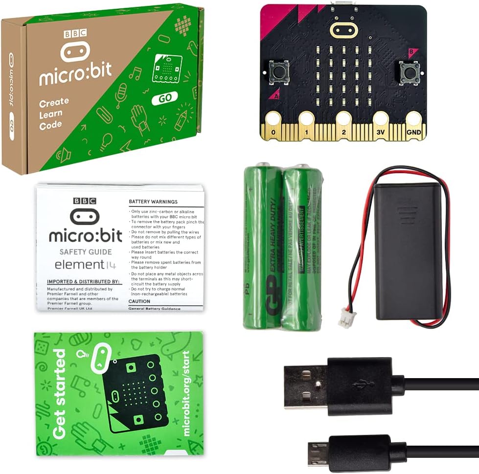 KEYESTUDIO BBC Micro:Bit V2.2 Go Kit con scheda di sviluppo Micro Bit V2